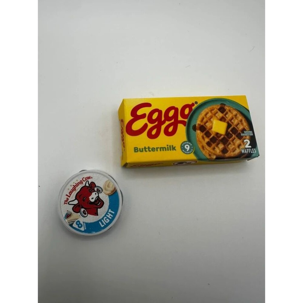 Miniverse Eggos and Laughing Cow Cheese